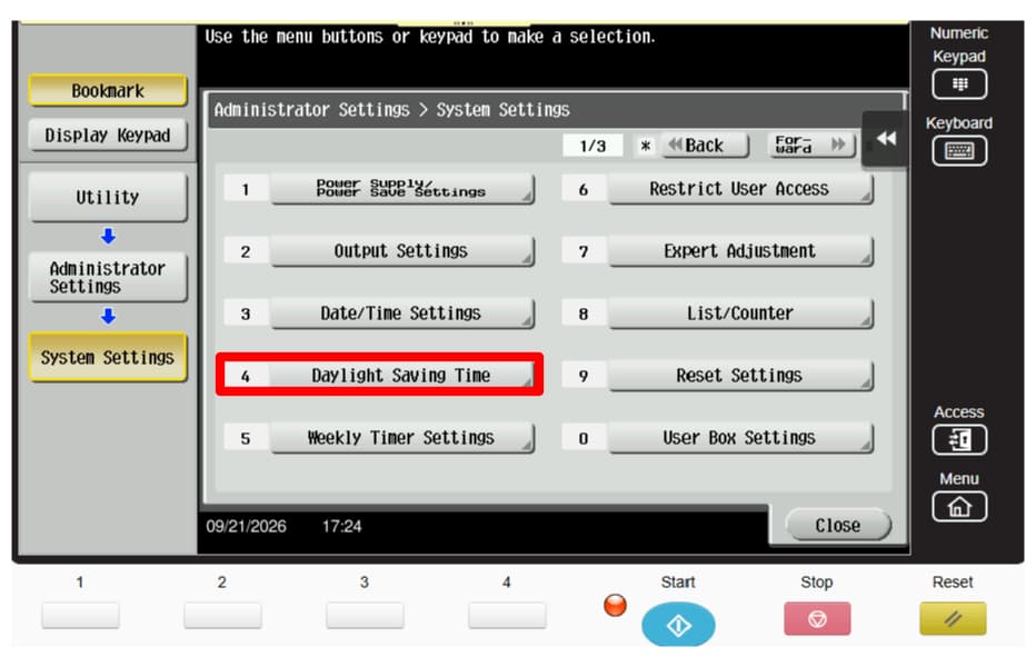8-series-admin-mode-system-setting-dst